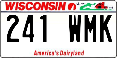 WI license plate 241WMK