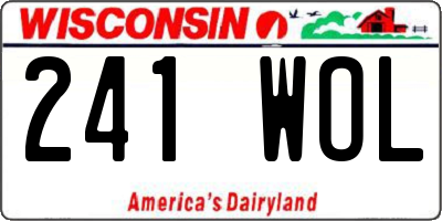 WI license plate 241WOL