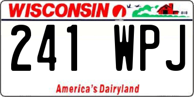 WI license plate 241WPJ