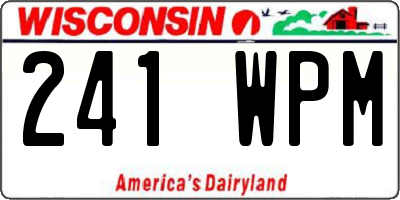 WI license plate 241WPM