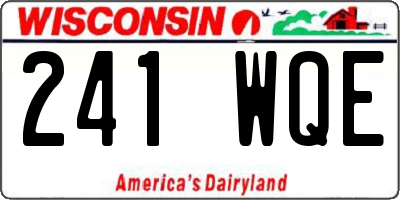 WI license plate 241WQE