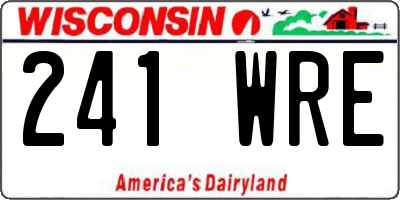 WI license plate 241WRE