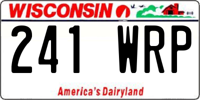 WI license plate 241WRP