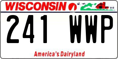 WI license plate 241WWP