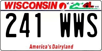 WI license plate 241WWS