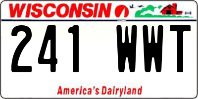 WI license plate 241WWT