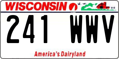 WI license plate 241WWV