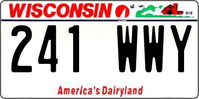 WI license plate 241WWY
