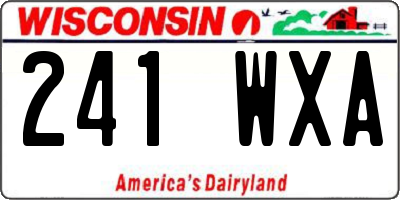 WI license plate 241WXA