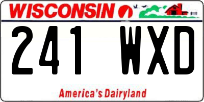 WI license plate 241WXD