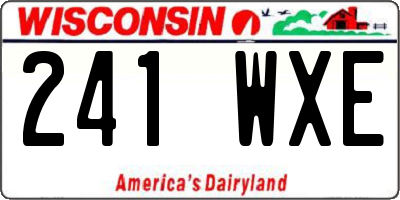 WI license plate 241WXE