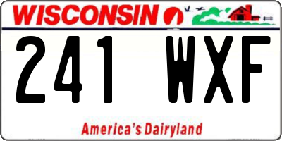 WI license plate 241WXF