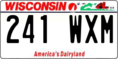 WI license plate 241WXM