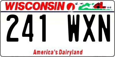 WI license plate 241WXN