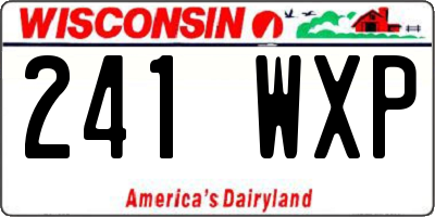 WI license plate 241WXP