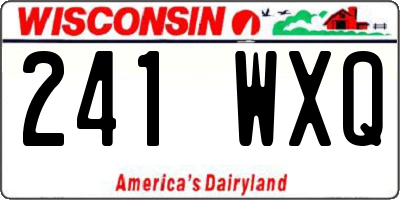 WI license plate 241WXQ