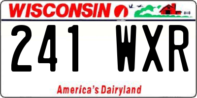 WI license plate 241WXR