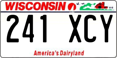 WI license plate 241XCY