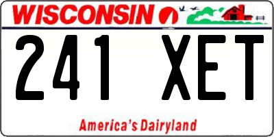 WI license plate 241XET