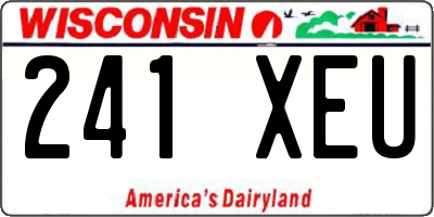 WI license plate 241XEU