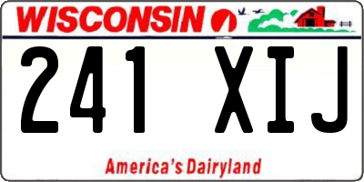 WI license plate 241XIJ