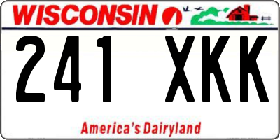 WI license plate 241XKK