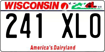 WI license plate 241XLO