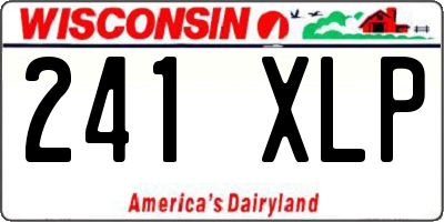 WI license plate 241XLP