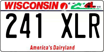 WI license plate 241XLR