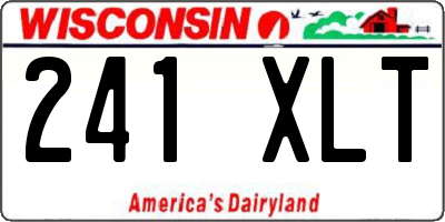 WI license plate 241XLT