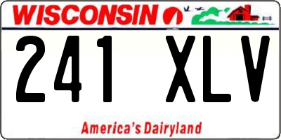 WI license plate 241XLV