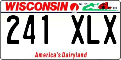 WI license plate 241XLX