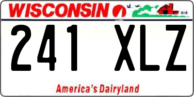WI license plate 241XLZ