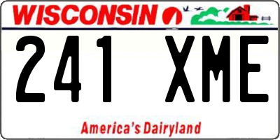 WI license plate 241XME