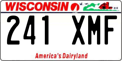 WI license plate 241XMF
