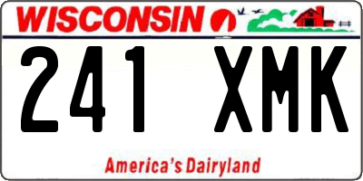 WI license plate 241XMK