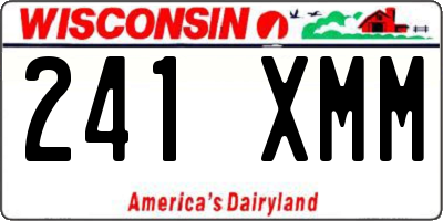 WI license plate 241XMM