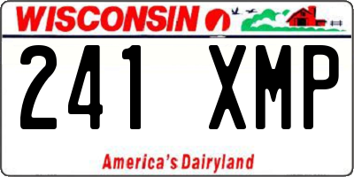 WI license plate 241XMP