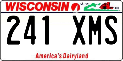 WI license plate 241XMS