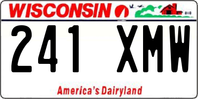 WI license plate 241XMW