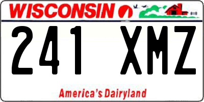 WI license plate 241XMZ
