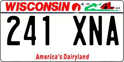 WI license plate 241XNA