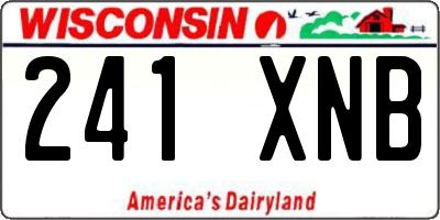 WI license plate 241XNB