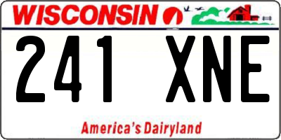 WI license plate 241XNE