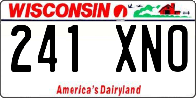 WI license plate 241XNO