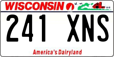 WI license plate 241XNS