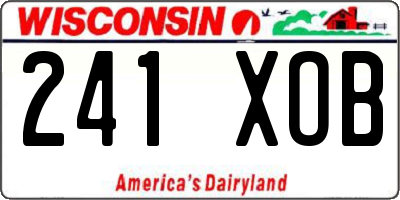 WI license plate 241XOB