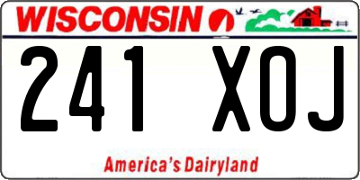 WI license plate 241XOJ