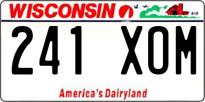 WI license plate 241XOM