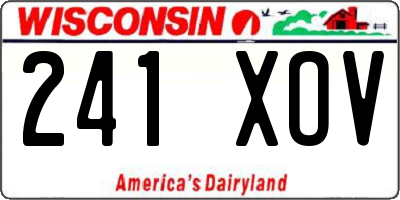 WI license plate 241XOV